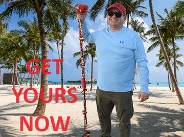 BLINCOO founder holding a rope in an original promotional image